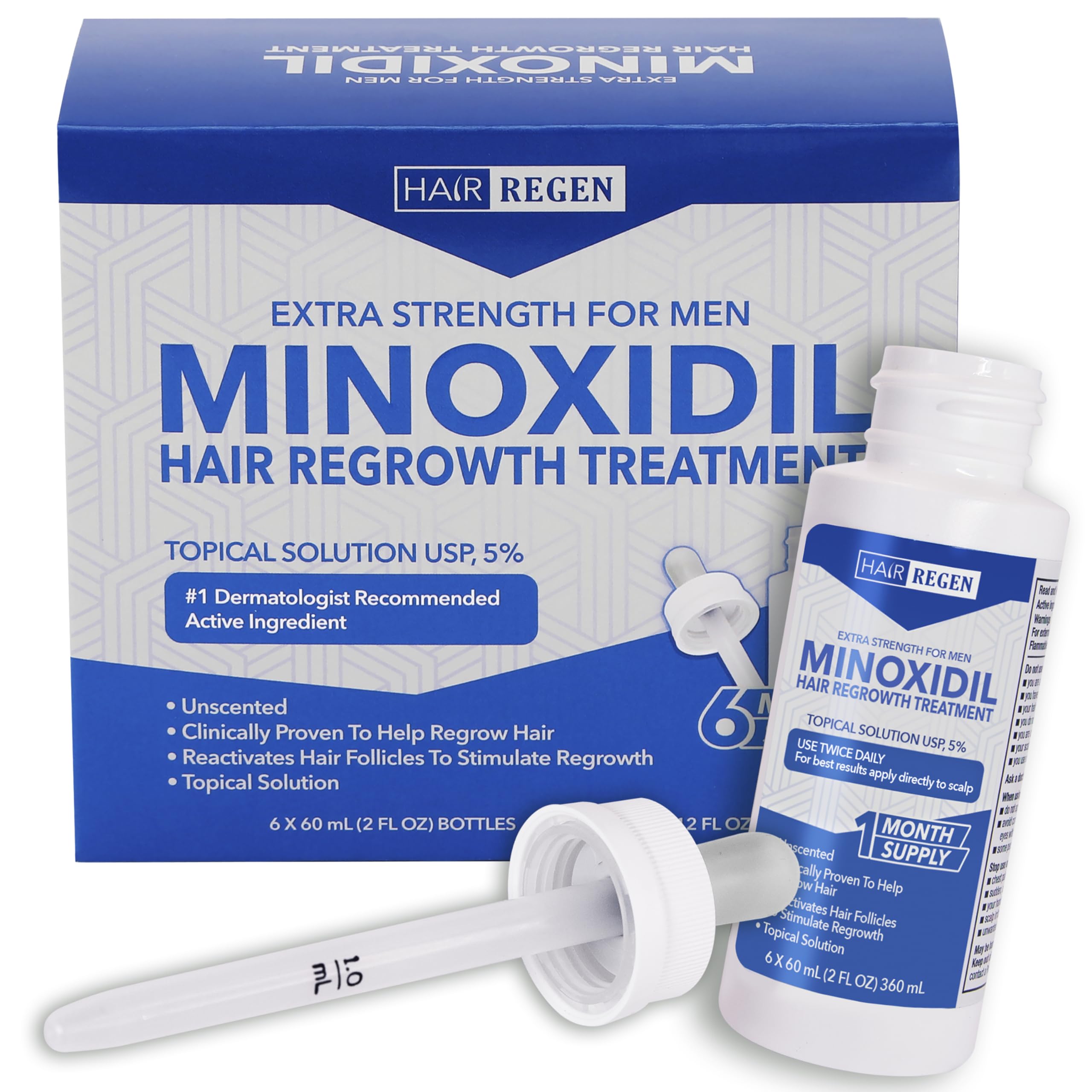 Hair-Regen: 5% Minoxidil Hair Regrowth Treatment for Men